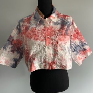 Nasty Gal crop tie dye top